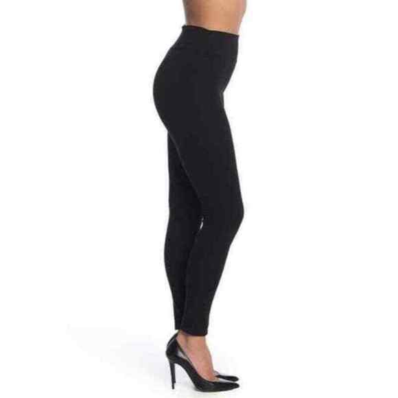 Shimera LOT of 2 Pair Everyday High Rise Elastic Waist Leggings Black XS NEW - Picture 2 of 7